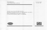  · norma venezolana aguas naturales, industriales y residuales determinaciÓn del contenido de cobre pdvsa covenin 2736-90 covenin