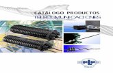 CATÁLOGO PRODUCTOS TELECOMUNICACIONES · FEB, OPGW y dieléctricos auto-soportados de fibra óptica. La empresa PLP es pionera en la concepción y fabricación de Productos Preformados