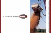 La Diferencia de - hmcgears.com · engranajes interno y externo de hasta 8 metros diámetro y con tolerancias de AGMA 15. Fabricación y Capacidad de Inspección hasta 8 metros de