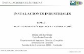 TEMA 3 INSTALACIONES ELÉCTRICAS EN LA …personales.unican.es/benitop/II_Tema_3_Transp_14-15.pdf · CENTROS DE TRANSFORMACIÓN ... Asegurar el funcionamiento normal de las instalaciones