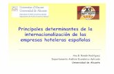 Principales determinantes de la internacionalización de … · Evolución del proceso de internacionalización II.2.- Determinantes de la internacionalización hotelera vacacional