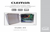 CLAS 25 - Inicio - CLEMSA€¦ · Pase los cables de conexiones a través de los tapones de goma pasacables ... de la zona de actuación del elemento de seguridad durante la maniobra