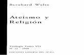 Teología, 1968, Tomo VI n°12 (número completo)libroesoterico.com/biblioteca/religiones/Ateismo Y Religion... · Teología Tomo VIl1 - N° 12 ... La Cuestión de Dios en el pensamiento