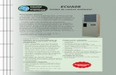 ECUA08 - mei-telecom.com · ideal para su instalación en áreas urbanas y residenciales. ECUA08 posee una capacidad de enfriamiento nominal de 8,000 BTUH (.67 toneladas). Para facilitar
