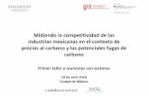 Midiendo la competitividad de las industrias mexicanas …iki-alliance.mx/wp-content/uploads/Deck-1-Competitiveness-and... · El taller presenta los resultados iniciales del trabajo
