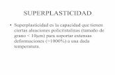 SUPERPLASTICIDAD - UNAM · Superplasticidad Estructural Existen dos tipos de superplasticidad: a) la superplasticidad estructural, cuyo origen es la estructura de granos finos y