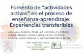 Fomento de “actividades activas” en el proceso de ...servicios.unileon.es/formacion-pdi/files/2018/06/2.Curso-Radio-y... · relacionados con la producción vegetal y la biotecnología.