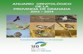 Anuario Ornitológico Provincia de Granada 2013-2014 · ... de pizarra de las altas cumbres de Sierra Nevada ... como es el Inventario Ornitológico de la provincia de ... zonas de