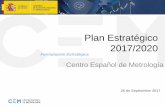 Plan Estratégico 2017/2020 - cem.es estratégico 2017-2020.pdf · metrología cuántica, química, los nuevos materiales y la biología. ... Plan Nacional de I+D . Elaborar un documento