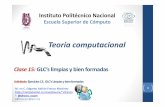Clase 15: GLC’slimpias y bien formadaseafranco.com/docencia/teoriacomputacional/files/15/Clase_15.pdf · edfrancom@ipn.mx. Contenido • Gramáticas limpias y bien formadas •