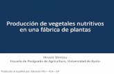 Producción de vegetales nutritivos en una fábrica de … · •Incrementa la sensibilidad a la insulina ... Slide 1 Author: Eduardo Pitti Created Date: 5/21/2015 5:55:04 PM ...