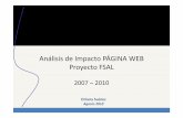 actregional evaluacionfinal analisispaginaweb v100817white.lim.ilo.org/proyectoactrav/pry_rla_06_m03_spa/actividades/... · Lun Mar PROYECTO FSAL. Análisis de Impacto de la Web–