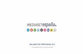 BALANCE DE TEMPORADA 2018 - album.mediaset.es · Balance de temporada Mediaset España revalida su liderazgo histórico en consumo lineal y digital de contenidos de televisión Mediaset