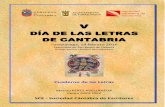 DÍA DE LAS LETRAS DE CANTABRIA - scescritores.es · V DÍA DE LAS LETRAS DE CANTABRIA Torrelavega, 19 febrero 2016 Festividad de San Beato de Liébana (Primer escritor cántabro