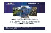 BOLETÍN ESTADÍSTICO FEBRERO 2017 - Visit …visitguatemala.com/descargas/boletines2017/boletin-estadisticas... · En relación a febrero de 2016, hubo un incremento en salidas a