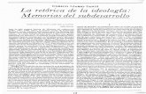 ENRIeO M ARIO SANTí La retórica de la ideología: emorias del subdesarrollo · Aun la más somera lectura de Memorias del subdesarrollo (1965, 1967, 1968, 1975), la famosa novela