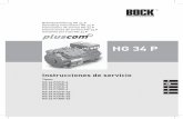 HG 34 P - bock.de · de Bock 00 800 / 800 000 88 de lunes a sábados entre las 8 y las 21 horas. Por sugerencias para el perfeccionamiento de nuestro programa de compresores, equipamiento