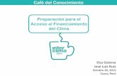 Café del Conocimiento Preparación para el Acceso al ...interclima.minam.gob.pe/Presentaciones/2015/Dia2/Cafe-1-Metodo... · Acceso al Financiamiento del Clima ... MRV • Metodología