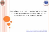 DISEÑO Y CALCULO SIMPLIFICADO DE LOS …biblioteca.uns.edu.pe/saladocentes/archivoz/curzoz/eolica_2015u2_2.pdf · aerodinámicas (Perfil Naca 4412) Tendrá un diámetro nominal de