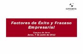 Factores de Éxito y Fracaso Empresarial - …vrteit.uca.es/wp-content/uploads/2017/04/9472.pdf · – Experiencia como responsable de administración de grupo empresarial ajeno.