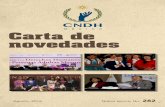 Carta de novedades - CNDH | Comisión Nacional de … · tuvo conocimiento de detenciones de líderes indígenas en Guerrero, Oaxaca, Chiapas, Quintana Roo, Sonora, Chihuahua y Puebla,