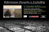 Ediciones Siruela y Colofón - carmenboullosa.net · Las paredes hablan de CARMEN BOULLOSA Ediciones Siruela y Colofón tienen el honor de invitar a la presentación de 8 de marzo