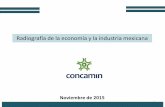 Radiografía de la economía y la industria mexicana concamin noviembre.pdf · tarea modernizadora del país. Consideramos que además de articularse la política industrial que necesitamos,