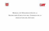MANUAL DE ORGANIZACIÓN DE LA - tsjtlaxcala.gob.mx€¦ · Constituir y fortalecer una Secretaría Ejecutiva, que permita una eficiente y oportuna ejecución de los Acuerdos que emita