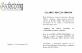EDUARDO RINCON HERRERA - web.certicamara.com · Asociación Colombiana de Factoring y entidades ... registro, derivado, entre otras, de operaciones de factoring, negociación, compra,