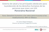 Sistema de salud y los principales obstáculos para la ... · Foro: Derechos humanos y los retos para el acceso a los medicamentos ARV en México 25 de febrero de 2015, Ciudad de