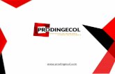 Presentación de PowerPoint - prodingecol.comprodingecol.com/Inicio/wp-content/uploads/2016/09/Prodingecol_Port... · construcción de vías en pavimento rígido, flexible y/o articulado