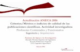 Acreditación ANECA 2016 Criterios/Méritos e indicios de ... · en los primeros meses de 2016, una vez constituidas las nuevas comisiones de evaluación según lo dispuesto en el
