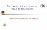 Factores cualitativos en la Toma de Decisiones · H. R. Alvarez A., Ph. D. Elementos involucrados en los factores cualitativos El proceso de toma de decisiones no siempre puede aplicarse