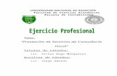 EJERCITARIO - CLASES DE CONTABILIDAD Y … · Web viewLa actuación profesional del Contador Público, en materia de consultoría Fiscal, genera una relación entre profesional y
