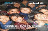 RESUMEN: MAS INVERSION - unicef.org · Guatemala fue uno de los primeros países del mundo en ratificar esta Convención, el 6 de Junio de 1990. Hasta ahora, 195 países la han ratificado.