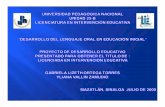 Desarrollo del lenguaje oral en educación inicial200.23.113.51/pdf/27179.pdf · antecedentes de la educación inicial en México, los fundamentos teóricos que la conforman, así