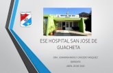ESE HOSPITAL SAN JOSE DE GUACHETA · plan departamental de salud ... comparativo aÑos 2016/2017 2016 2017 consulta de urgencias 5635 5320 el servicio de urgencias es a demanda, y