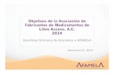 Objetivos de la Asociación de Fabricantes de Medicamentos de … · 2013-12-07 · Proyecto de Norma 257 – Registro de Medicamentos ! Pruebas de intercambiabilidad – ! Con base