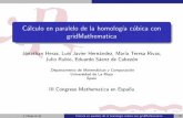 Cálculo en paralelo de la homología cúbica con … · Miner a de Datos J. Heras et al. C alculo en paralelo de la homolog a cubica con gridMathematica 4/30. Homolog a cubica Nociones