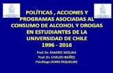 Presentación de PowerPoint - NASPA€¦ · en estudiantes de la universidad de chile 1996 - 2016 prof. dr. ramiro molina prof. dr. carlos ibaÑez psicóloga doris riquelme . fase