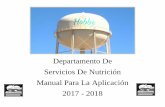 Departamento De Servicios De Nutrición Manual Para …hobbsschools.net/UserFiles/Servers/Server_6/File/Nutritional... · Los alimentos pueden ser pagados por adelantado de acuerdo