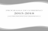 PROGRAMA DE GOBIERNO 2015 2018 - … · el Programa de Gobierno Municipal de Uriangato, Gto., para el periodo 2015-2018. El presente Programa de Gobierno del Municipio de Uriangato,