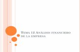 Tema 12 Análisis financiero de la empresa · 3. ANÁLISIS FINANCIERO DEL BALANCE (I). ... FASES DEL PERIODO MEDIO DE MADURACIÓN El periodo medio de maduración es el tiempo que