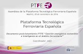 Plataforma Tecnológica Ferroviaria Española · Ferroviaria Inteligente (REFI) 4. Infraestructura Gestión energética sostenible e inteligente en el ámbito ferroviario 13 REFI