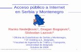 Acceso público a Internet en Serbia y Montenegro - itu.int · PIB: producto interno bruto per cápita y! TIC: mercado de las tecnologías de la información y la comunicación TIPT