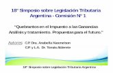 18° Simposio sobre Legislación Tributaria Argentina ... · -Prescripción y caducidad ... Análisis y tratamiento. 18º Simposio sobre Legislación Tributaria Argentina ... ALDERETE