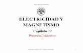 ELECTRICIDAD Y MAGNETISMO - Academia Madrid … … · de carga es kq/r, que es el potencial electrico en el punto P respecto a un potencial cero en el ∞. = ...