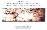ACTAS DEL III COLOQUIO INTERNACIONAL DE … · actas del iii coloquio internacional de estudios sobre África y asia del 1 al 4 de noviembre de 2001 universidad nacional de educaciÓn