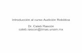Introducción al curso Audición Robótica Dr. Caleb …turing.iimas.unam.mx/~caleb/AR/Topic1/01_Introduccion.pdf– Reconocimiento de clase de fuente de sonido ... – MATLAB es muy