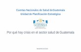 Cuentas Nacionales de Salud de Guatemala Unidad de ... · Guatemala: Presupuesto del sector público de salud ... sólo en el mes de octubre de 2016 fueron capturados 1602 migrantes